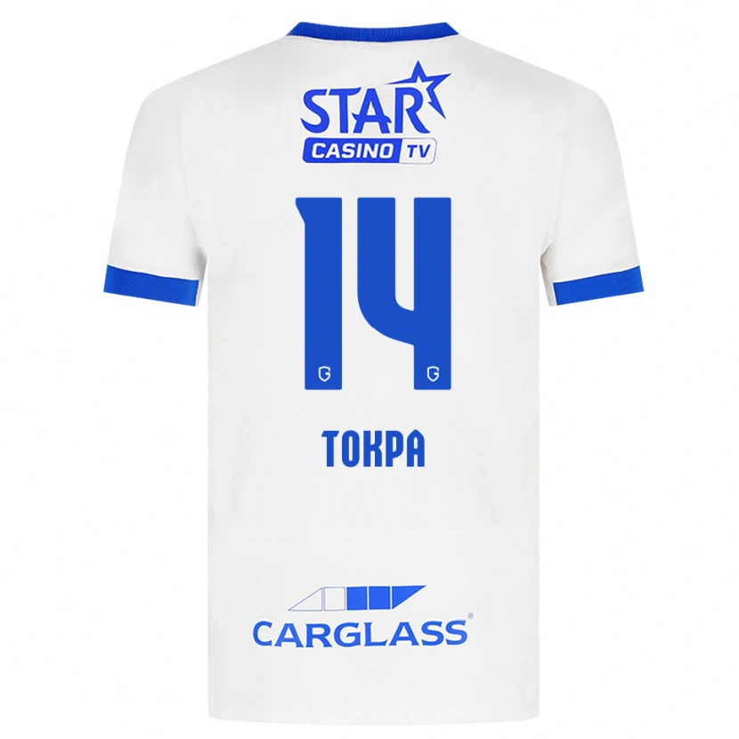 Danxen Mujer Camiseta Winner Tokpa #14 Blanco Azul 2ª Equipación 2026/27 La Camisa México