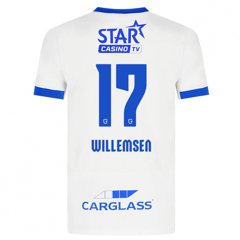Danxen Mujer Camiseta Wout Willemsen #17 Blanco Azul 2ª Equipación 2026/27 La Camisa México