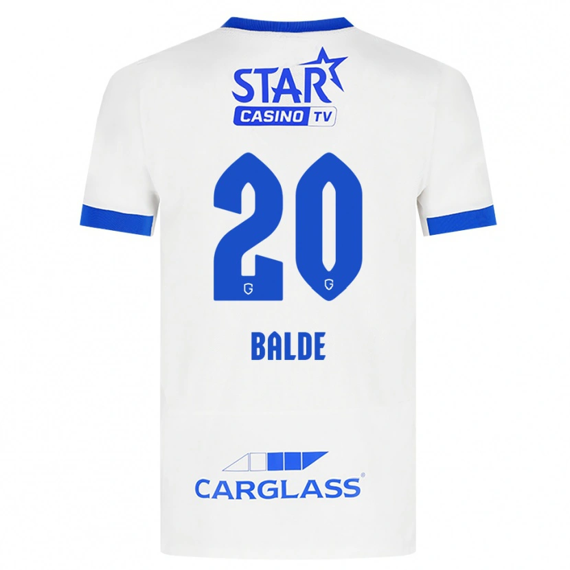 Danxen Mujer Camiseta Thierno Balde #20 Blanco Azul 2ª Equipación 2026/27 La Camisa México