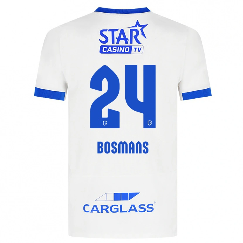 Danxen Mujer Camiseta Pia Bosmans #24 Blanco Azul 2ª Equipación 2026/27 La Camisa México