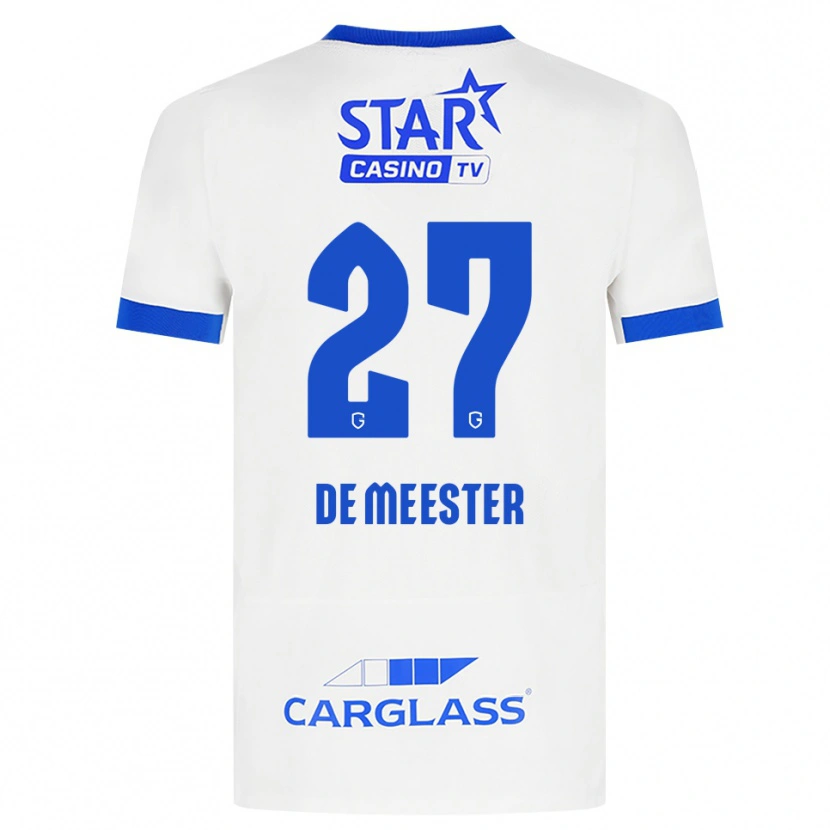 Danxen Mujer Camiseta Joyce De Meester #27 Blanco Azul 2ª Equipación 2026/27 La Camisa México