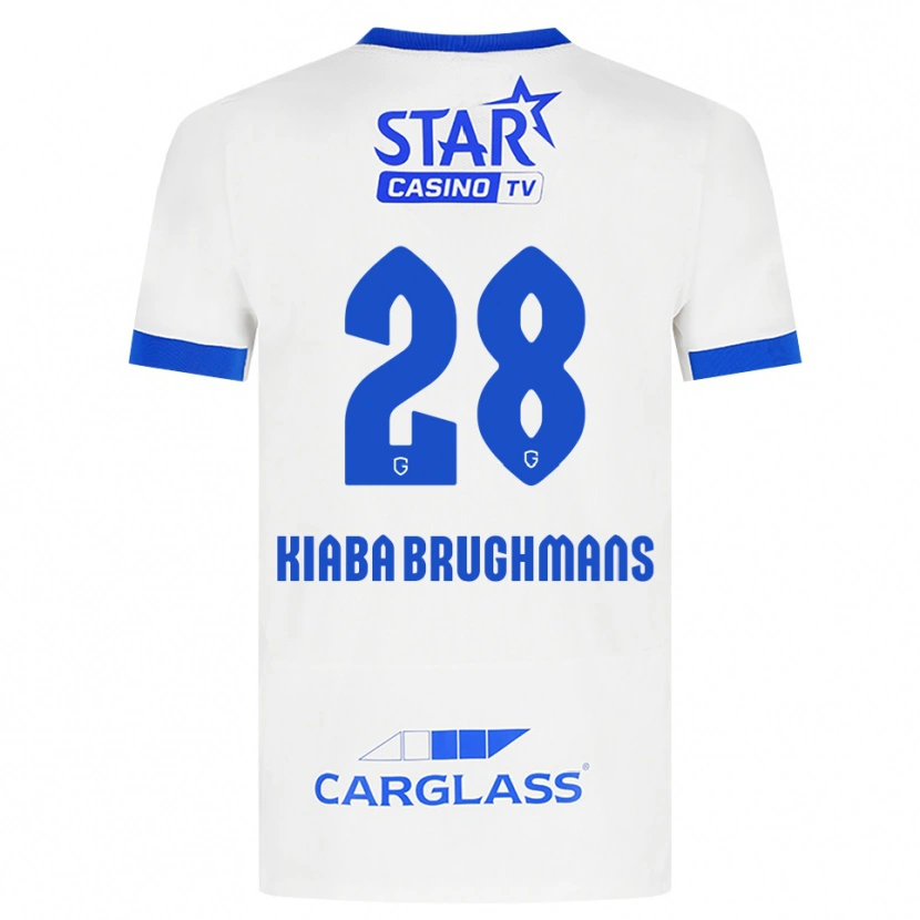Danxen Mujer Camiseta Lucca Brughmans #28 Blanco Azul 2ª Equipación 2026/27 La Camisa México