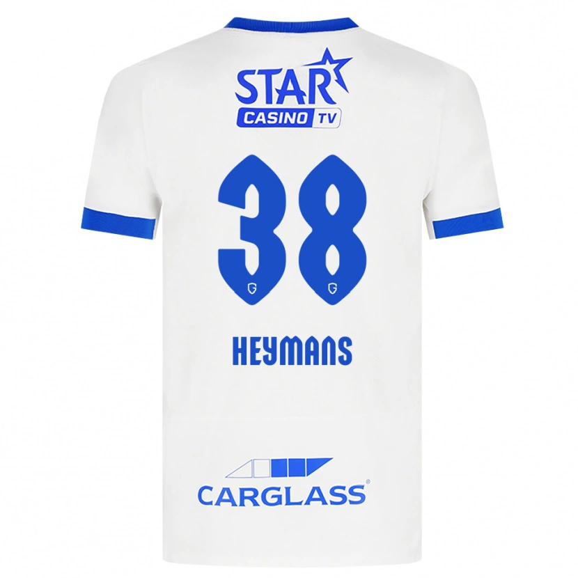 Danxen Mujer Camiseta Daan Heymans #38 Blanco Azul 2ª Equipación 2026/27 La Camisa México