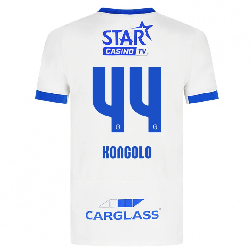 Danxen Mujer Camiseta Josué Kongolo #44 Blanco Azul 2ª Equipación 2026/27 La Camisa México