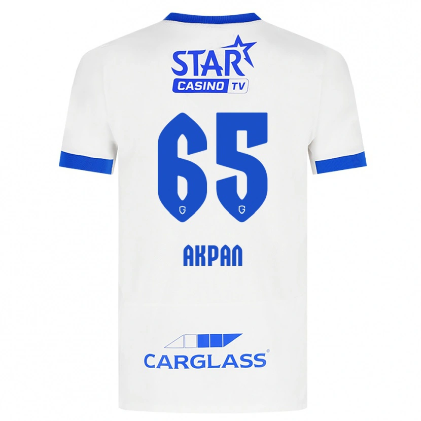 Danxen Mujer Camiseta Christian Akpan #65 Blanco Azul 2ª Equipación 2026/27 La Camisa México