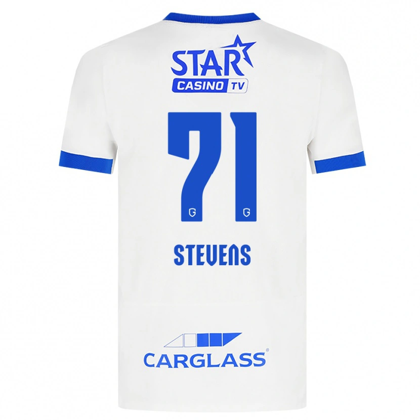 Danxen Mujer Camiseta Brent Stevens #71 Blanco Azul 2ª Equipación 2026/27 La Camisa México