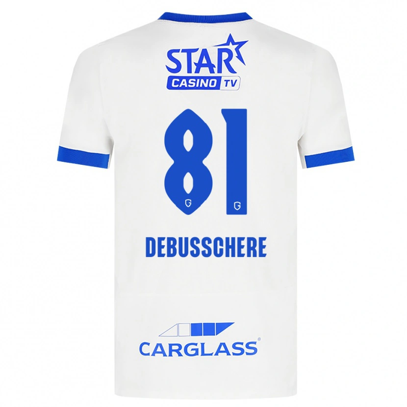 Danxen Mujer Camiseta Vic Debusschere #81 Blanco Azul 2ª Equipación 2026/27 La Camisa México