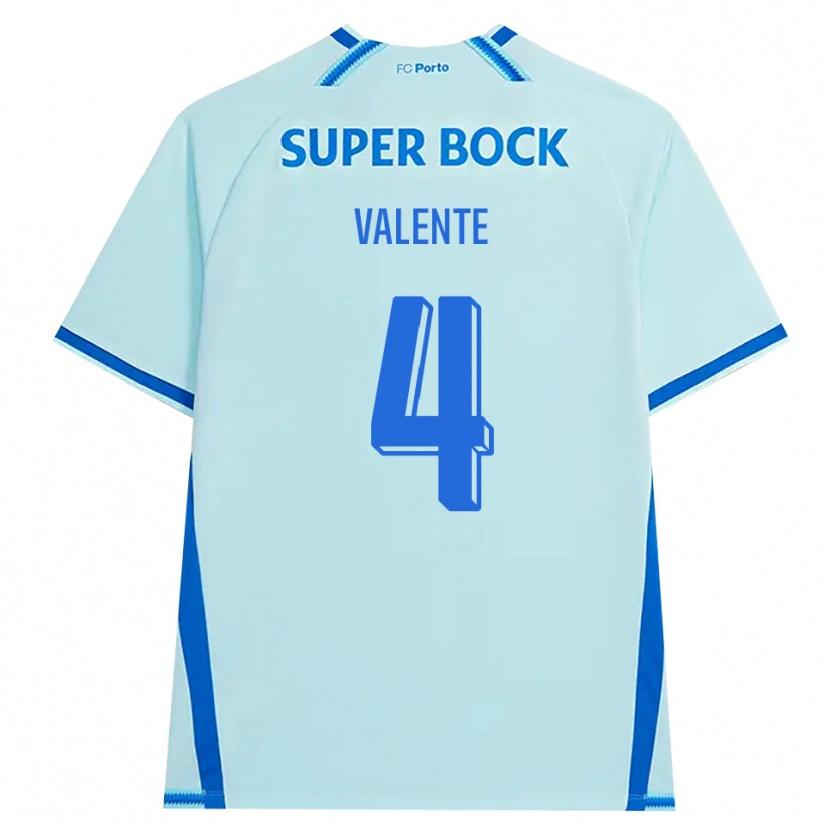 Danxen Mujer Camiseta Salvador Valente #4 Cianclaro Azul Equipación Tercera 2026/27 La Camisa México