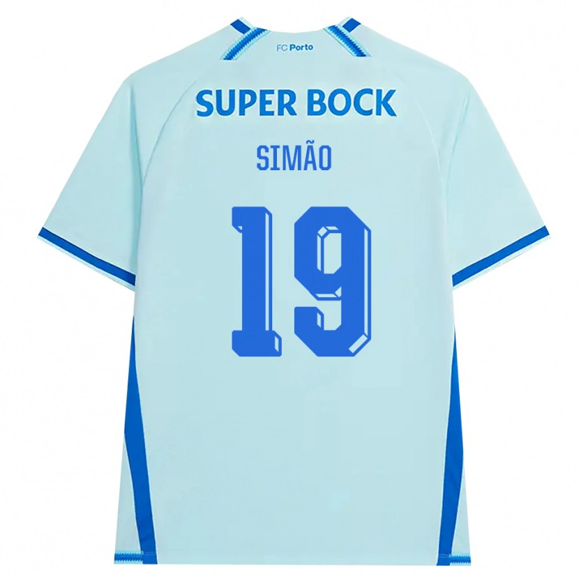 Danxen Mujer Camiseta Martim Simão #19 Cianclaro Azul Equipación Tercera 2026/27 La Camisa México