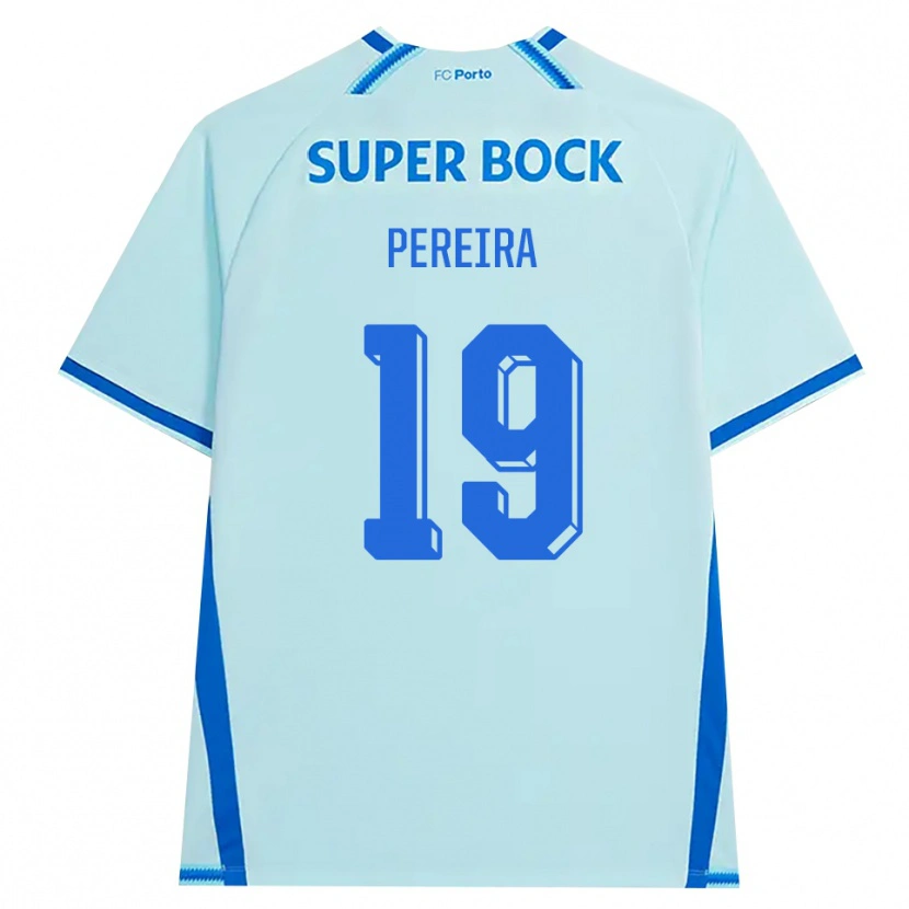 Danxen Mujer Camiseta João Pereira #19 Cianclaro Azul Equipación Tercera 2026/27 La Camisa México