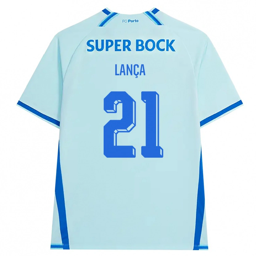 Danxen Mujer Camiseta Gabriel Lança #21 Cianclaro Azul Equipación Tercera 2026/27 La Camisa México