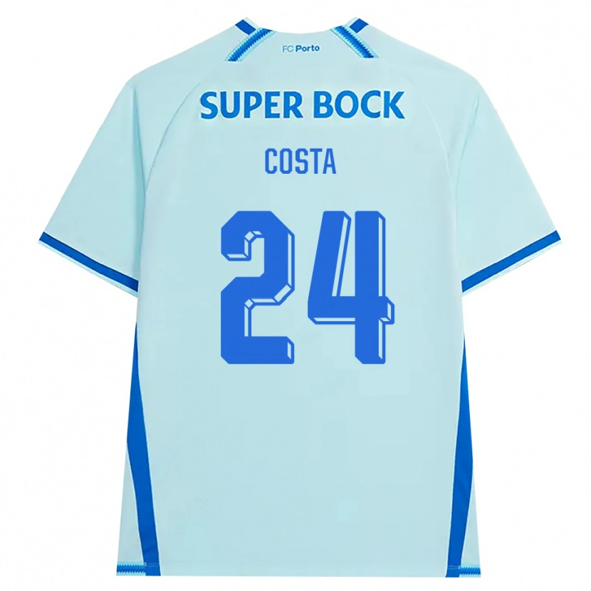Danxen Mujer Camiseta João Costa #24 Cianclaro Azul Equipación Tercera 2026/27 La Camisa México