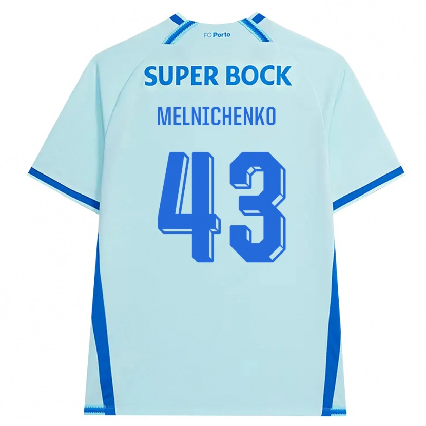 Danxen Mujer Camiseta Trofim Melnichenko #43 Cianclaro Azul Equipación Tercera 2026/27 La Camisa México