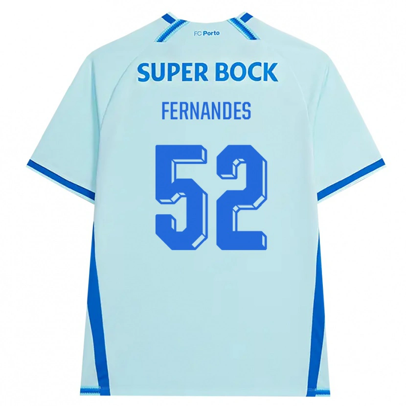 Danxen Mujer Camiseta Martim Fernandes #52 Cianclaro Azul Equipación Tercera 2026/27 La Camisa México