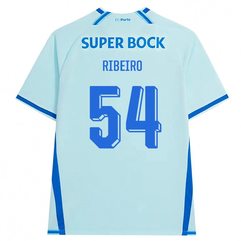 Danxen Mujer Camiseta António Ribeiro #54 Cianclaro Azul Equipación Tercera 2026/27 La Camisa México