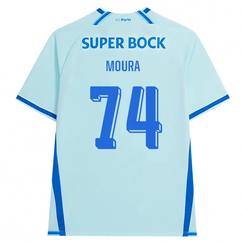 Danxen Mujer Camiseta Francisco Moura #74 Cianclaro Azul Equipación Tercera 2026/27 La Camisa México