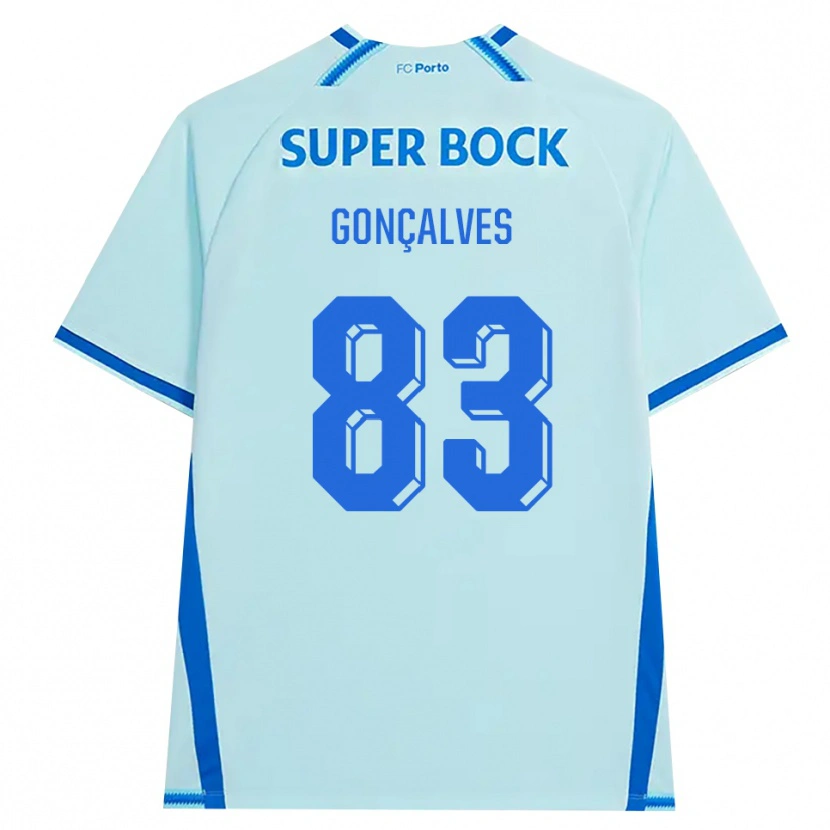 Danxen Mujer Camiseta Rodrigo Gonçalves #83 Cianclaro Azul Equipación Tercera 2026/27 La Camisa México