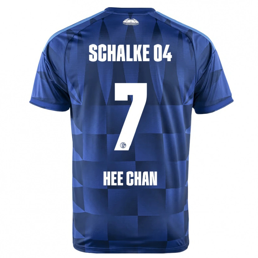 Danxen Mujer Camiseta Hee-Chan Hwang #7 Azul Oscuro Amarillo Blanco 1ª Equipación 2026/27 La Camisa México
