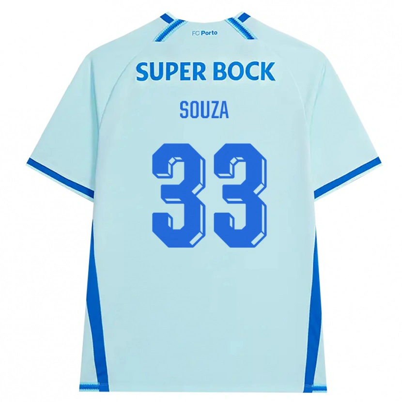 Danxen Mujer Camiseta João Victor De Souza Menezes #33 Cianclaro Azul Equipación Tercera 2026/27 La Camisa México
