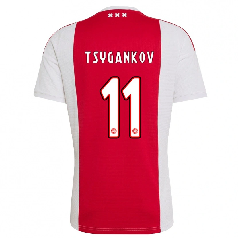 Danxen Mujer Camiseta Viktor Tsygankov #11 Rojo Blanco Amarillo 1ª Equipación 2026/27 La Camisa México