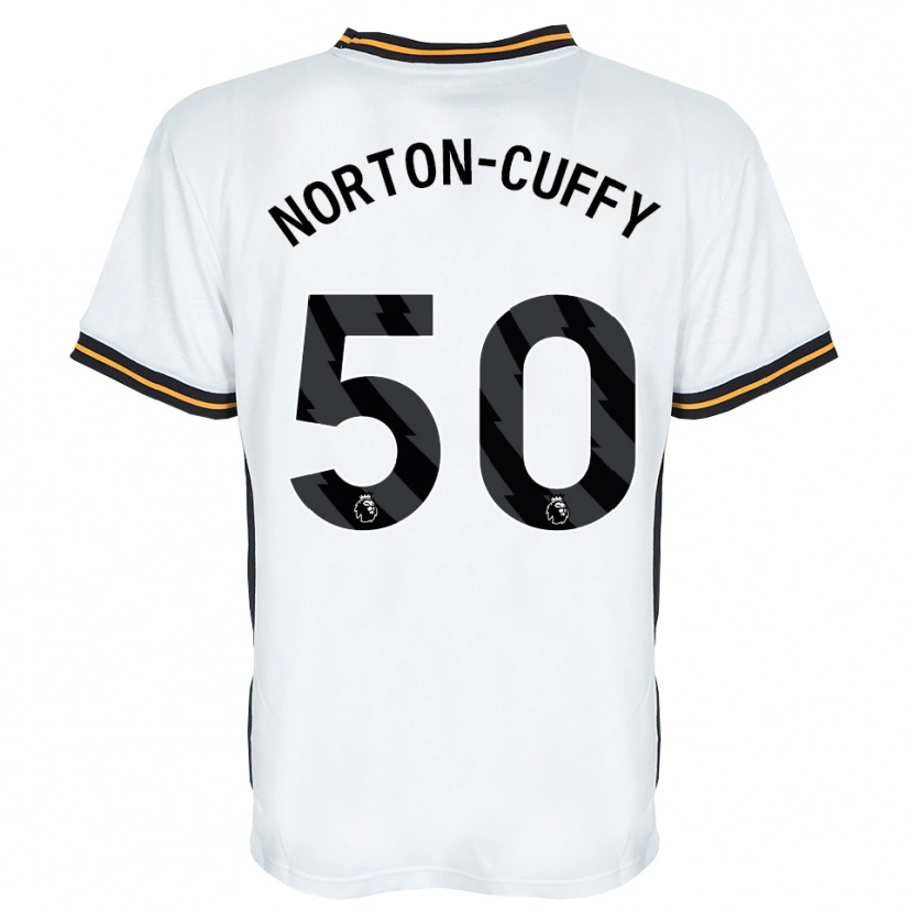 Danxen Mujer Camiseta Brooke Norton-Cuffy #50 Blanco Naranja Negro 2ª Equipación 2026/27 La Camisa México
