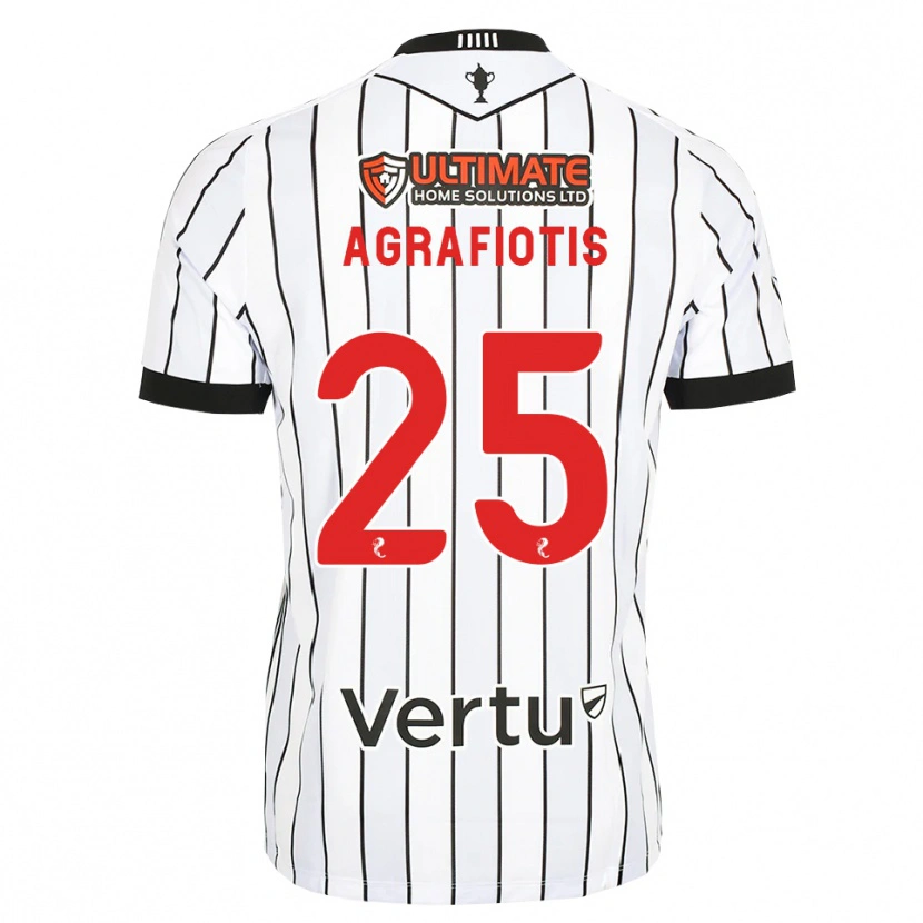 Danxen Mujer Camiseta Nikolas Agrafiotis #25 Blanco Negro Rojo 1ª Equipación 2026/27 La Camisa México