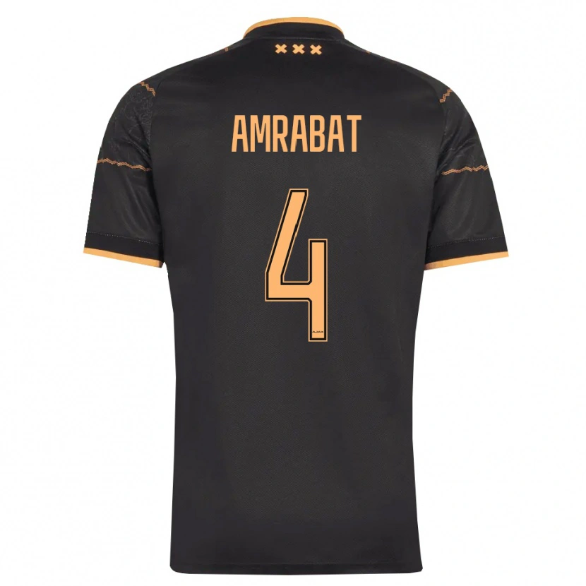 Danxen Mujer Camiseta Sofyan Amrabat #4 Negro Naranja 2ª Equipación 2026/27 La Camisa México