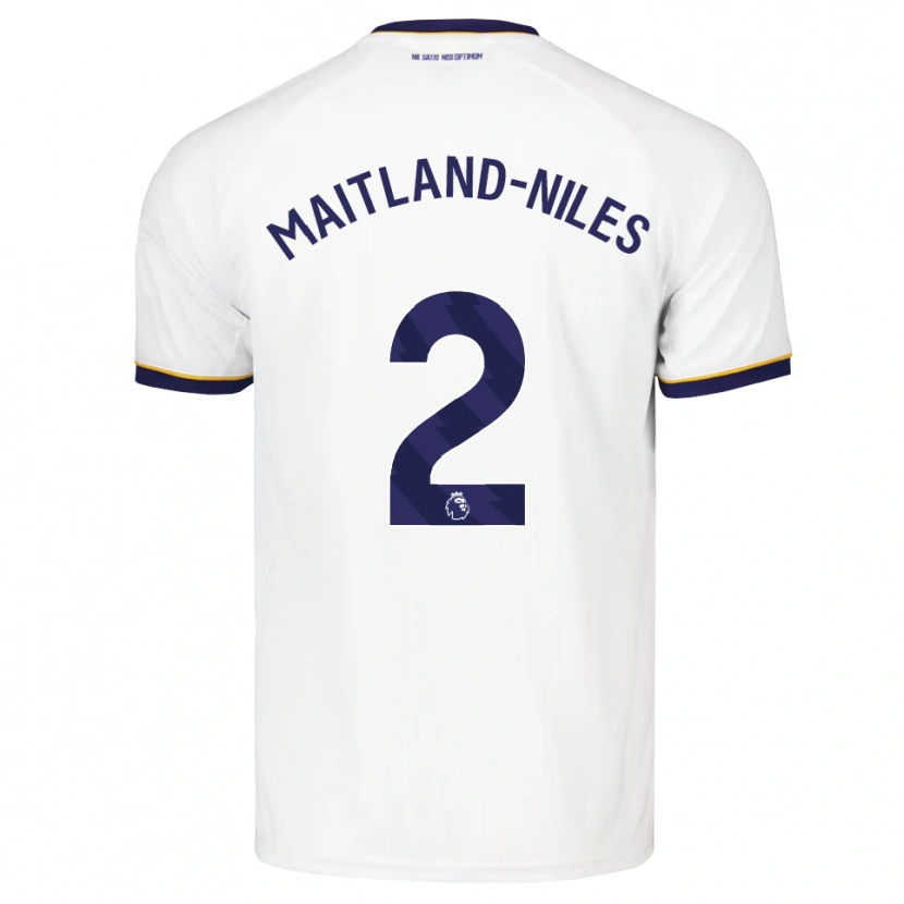 Danxen Niño Camiseta Ainsley Maitland-Niles #2 Azulmedianoche Blanco Amarillo 2ª Equipación 2026/27 La Camisa México