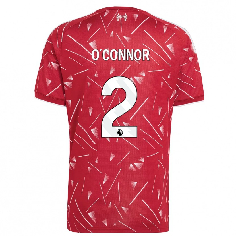 Danxen Niño Camiseta Oliver O'connor #2 Blanco Rojo 1ª Equipación 2026/27 La Camisa México