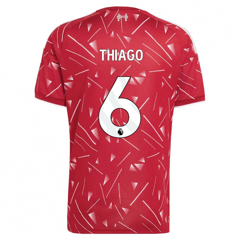 Danxen Niño Camiseta Thiago #6 Blanco Rojo 1ª Equipación 2026/27 La Camisa México