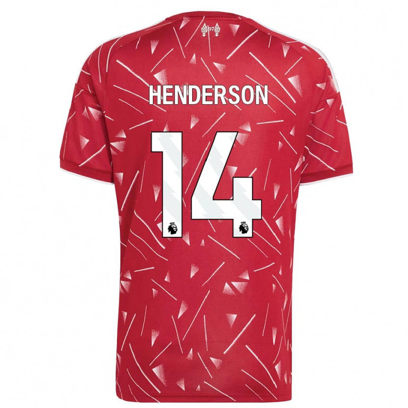 Danxen Niño Camiseta Henderson #14 Blanco Rojo 1ª Equipación 2026/27 La Camisa México