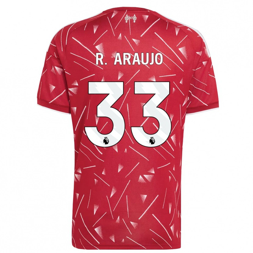 Danxen Niño Camiseta Ronald Araujo #33 Blanco Rojo 1ª Equipación 2026/27 La Camisa México