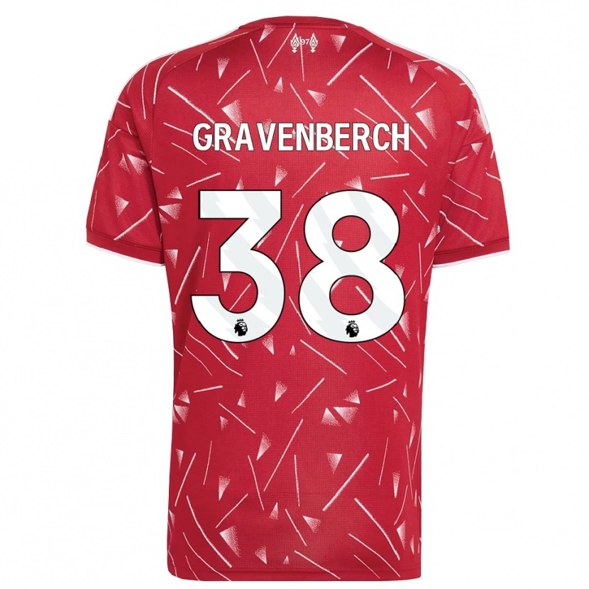 Danxen Niño Camiseta Ryan Gravenberch #38 Blanco Rojo 1ª Equipación 2026/27 La Camisa México