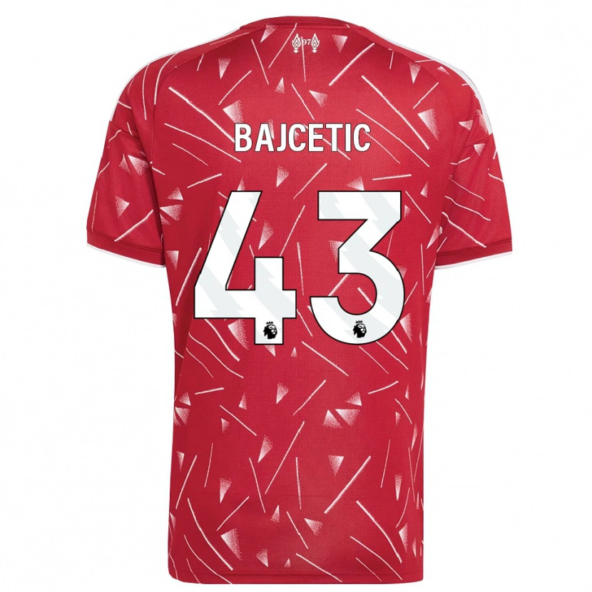 Danxen Niño Camiseta Stefan Bajcetic #43 Blanco Rojo 1ª Equipación 2026/27 La Camisa México