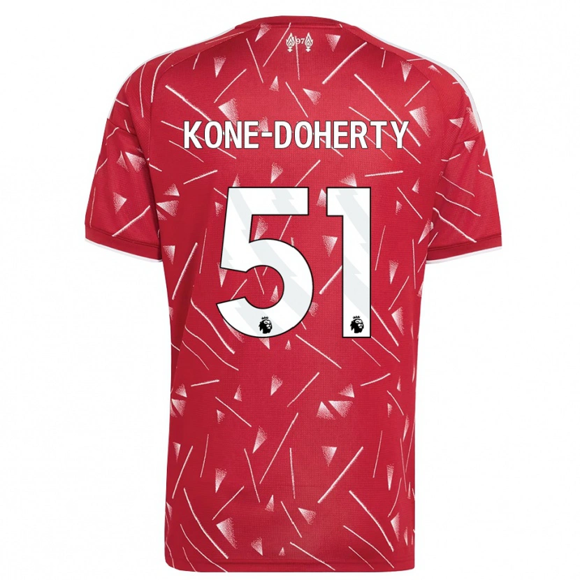 Danxen Niño Camiseta Trent Kone-Doherty #51 Blanco Rojo 1ª Equipación 2026/27 La Camisa México