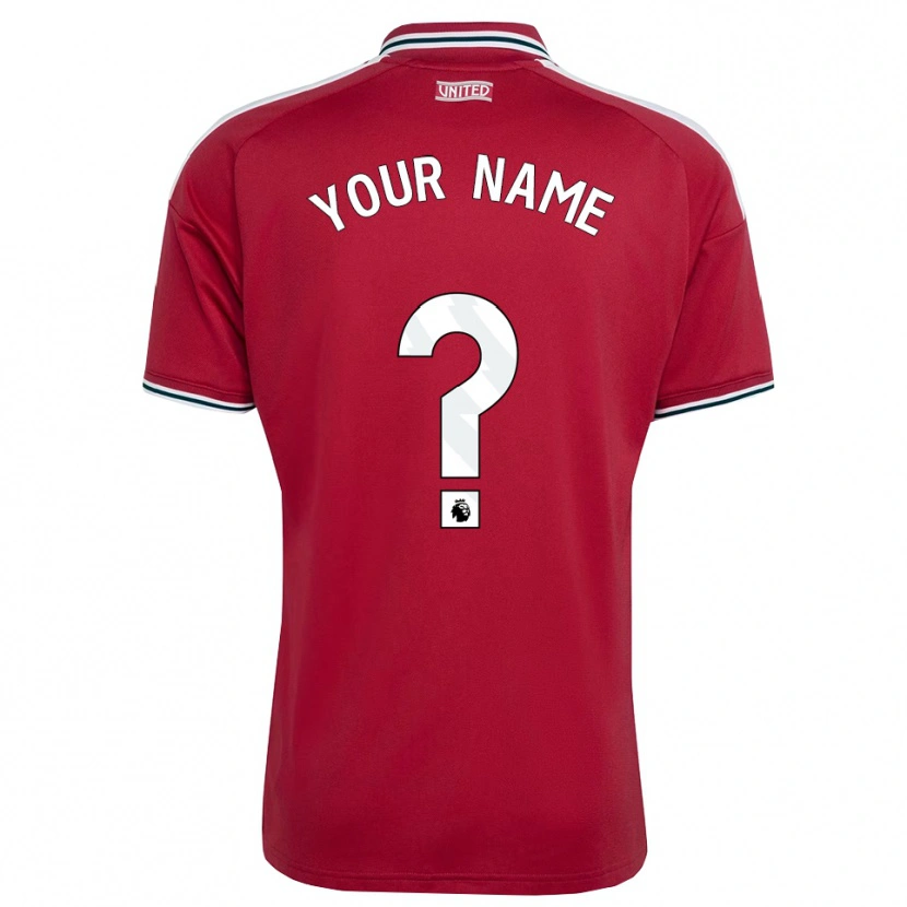 Danxen Niño Camiseta Su Nombre #0 Rojo Amarillo Blanco 1ª Equipación 2026/27 La Camisa México