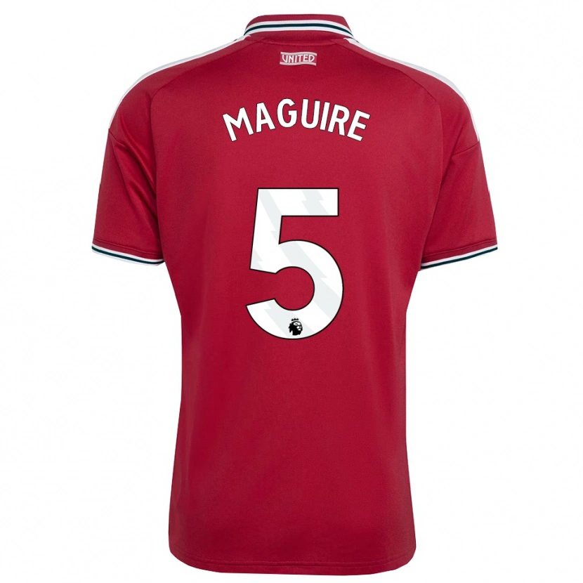 Danxen Niño Camiseta Harry Maguire #5 Rojo Amarillo Blanco 1ª Equipación 2026/27 La Camisa México