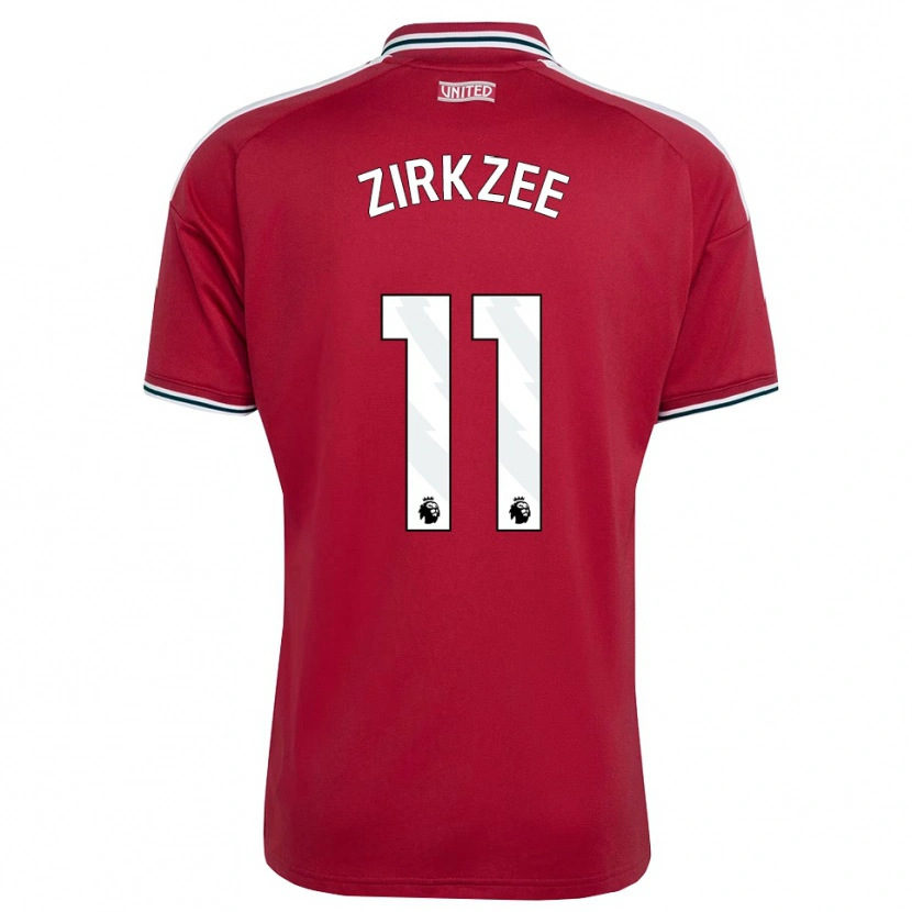 Danxen Niño Camiseta Joshua Zirkzee #11 Rojo Amarillo Blanco 1ª Equipación 2026/27 La Camisa México