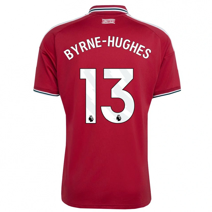 Danxen Niño Camiseta Cameron Byrne-Hughes #13 Rojo Amarillo Blanco 1ª Equipación 2026/27 La Camisa México