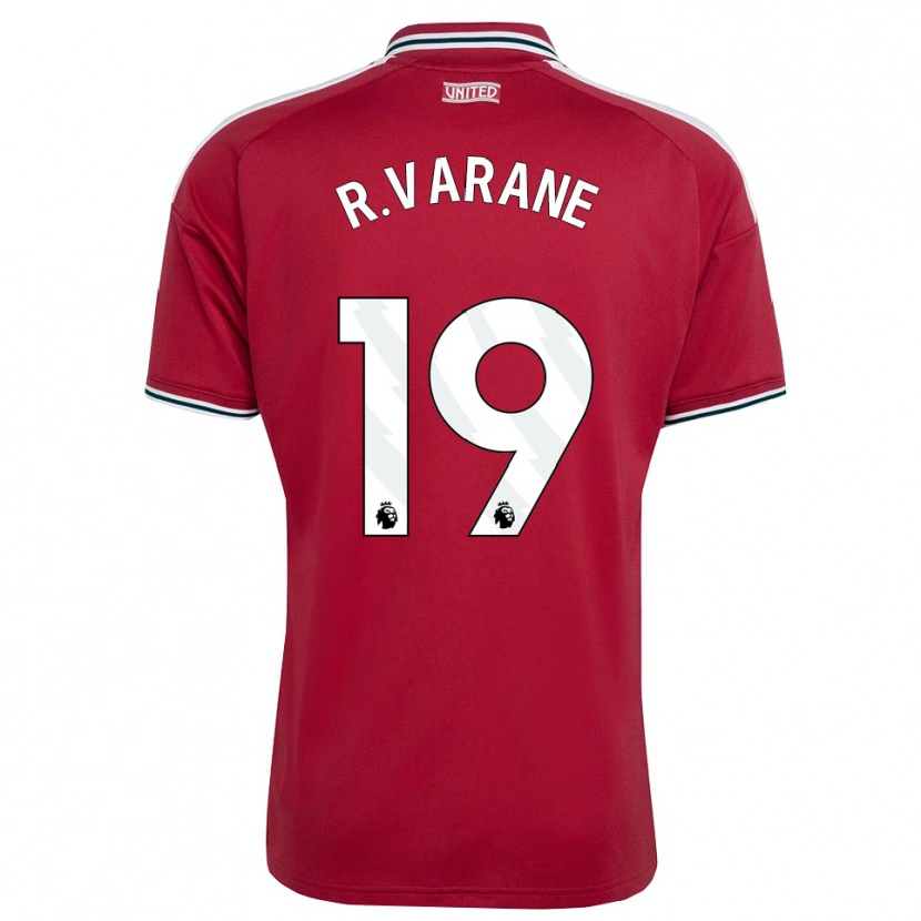 Danxen Niño Camiseta Raphael Varane #19 Rojo Amarillo Blanco 1ª Equipación 2026/27 La Camisa México