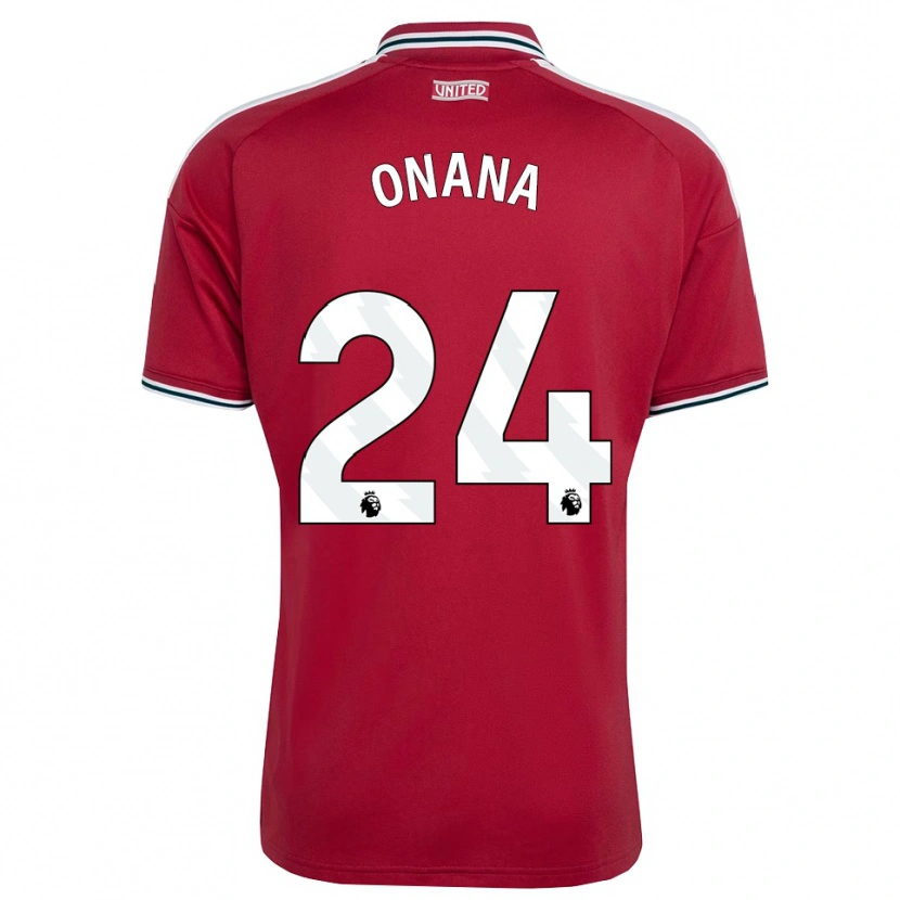Danxen Niño Camiseta Andre Onana #24 Rojo Amarillo Blanco 1ª Equipación 2026/27 La Camisa México