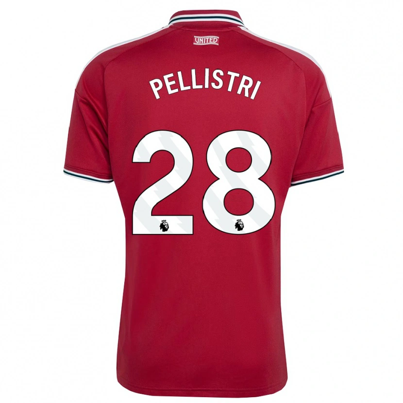 Danxen Niño Camiseta Facundo Pellistri #28 Rojo Amarillo Blanco 1ª Equipación 2026/27 La Camisa México