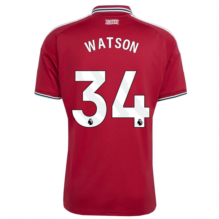 Danxen Niño Camiseta Emma Watson #34 Rojo Amarillo Blanco 1ª Equipación 2026/27 La Camisa México