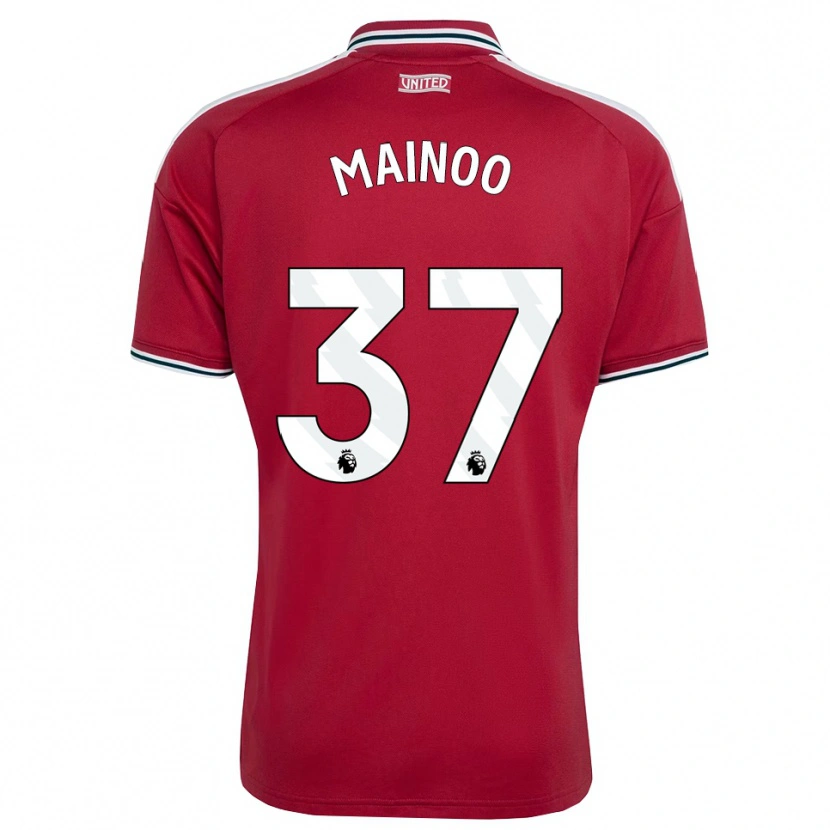 Danxen Niño Camiseta Kobbie Mainoo #37 Rojo Amarillo Blanco 1ª Equipación 2026/27 La Camisa México