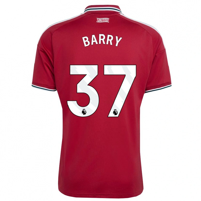 Danxen Niño Camiseta Keira Barry #37 Rojo Amarillo Blanco 1ª Equipación 2026/27 La Camisa México