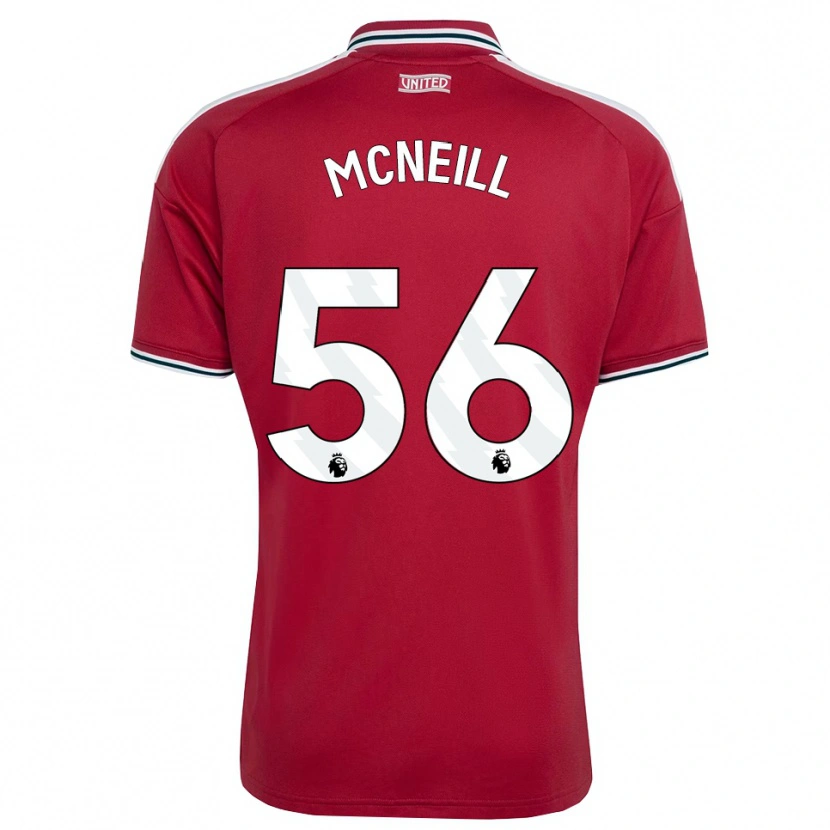 Danxen Niño Camiseta Charlie Mcneill #56 Rojo Amarillo Blanco 1ª Equipación 2026/27 La Camisa México