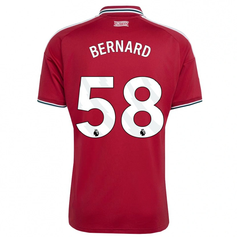 Danxen Niño Camiseta Bernard #58 Rojo Amarillo Blanco 1ª Equipación 2026/27 La Camisa México