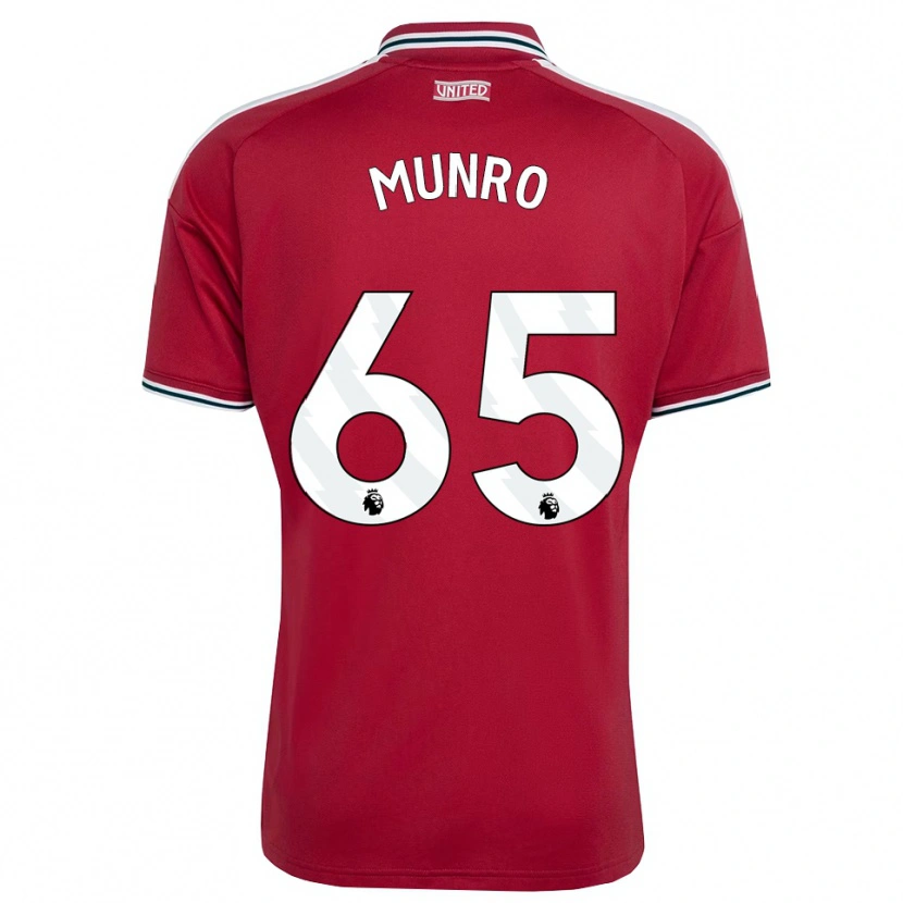 Danxen Niño Camiseta Reece Munro #65 Rojo Amarillo Blanco 1ª Equipación 2026/27 La Camisa México