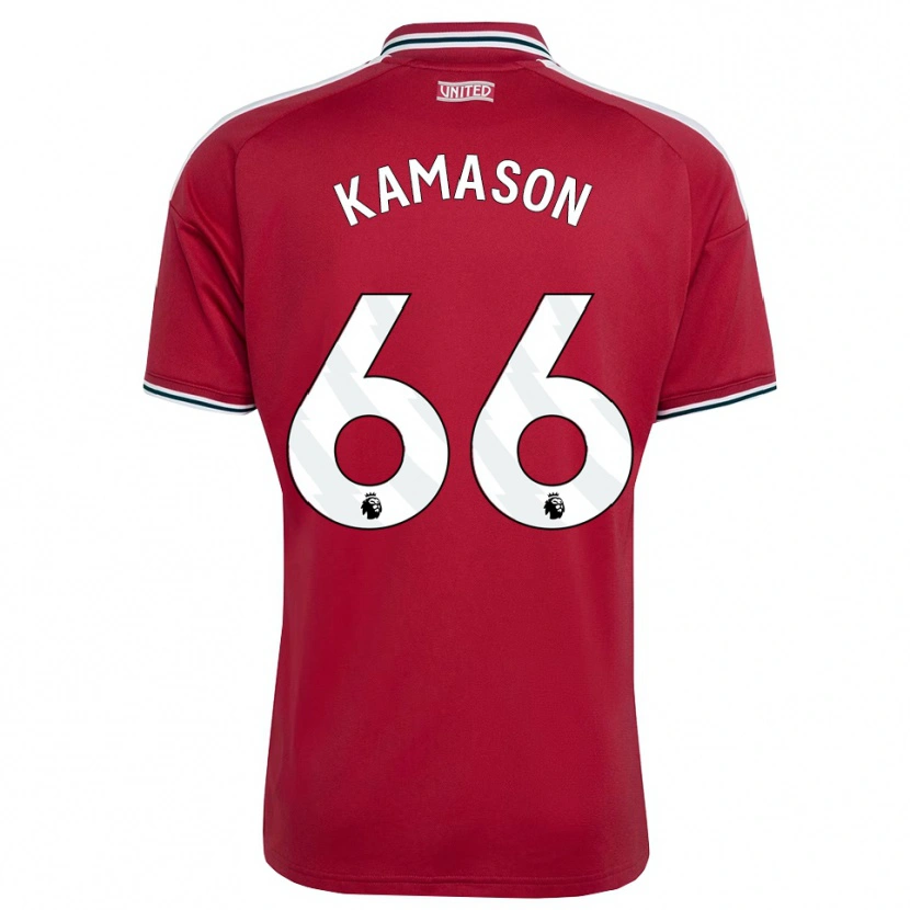 Danxen Niño Camiseta Jaydan Kamason #66 Rojo Amarillo Blanco 1ª Equipación 2026/27 La Camisa México
