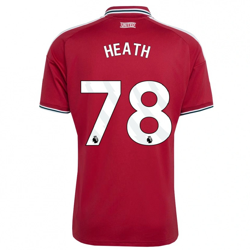 Danxen Niño Camiseta Fred Heath #78 Rojo Amarillo Blanco 1ª Equipación 2026/27 La Camisa México